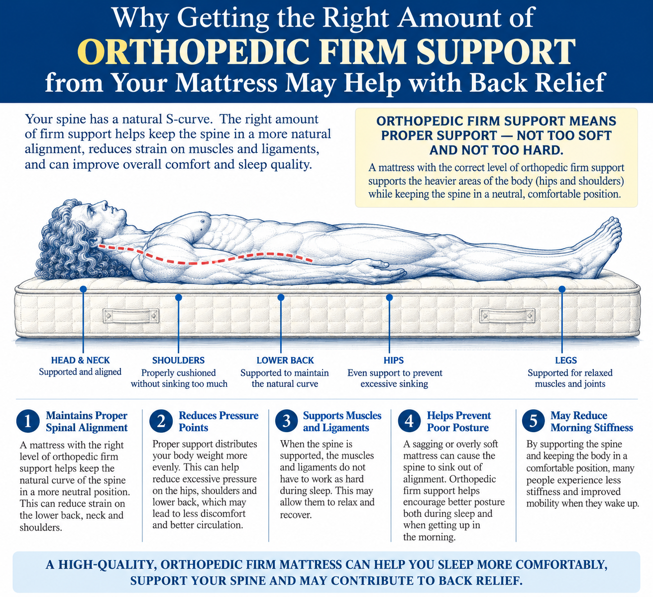 Phoenix back pain orthopedic firm mattress